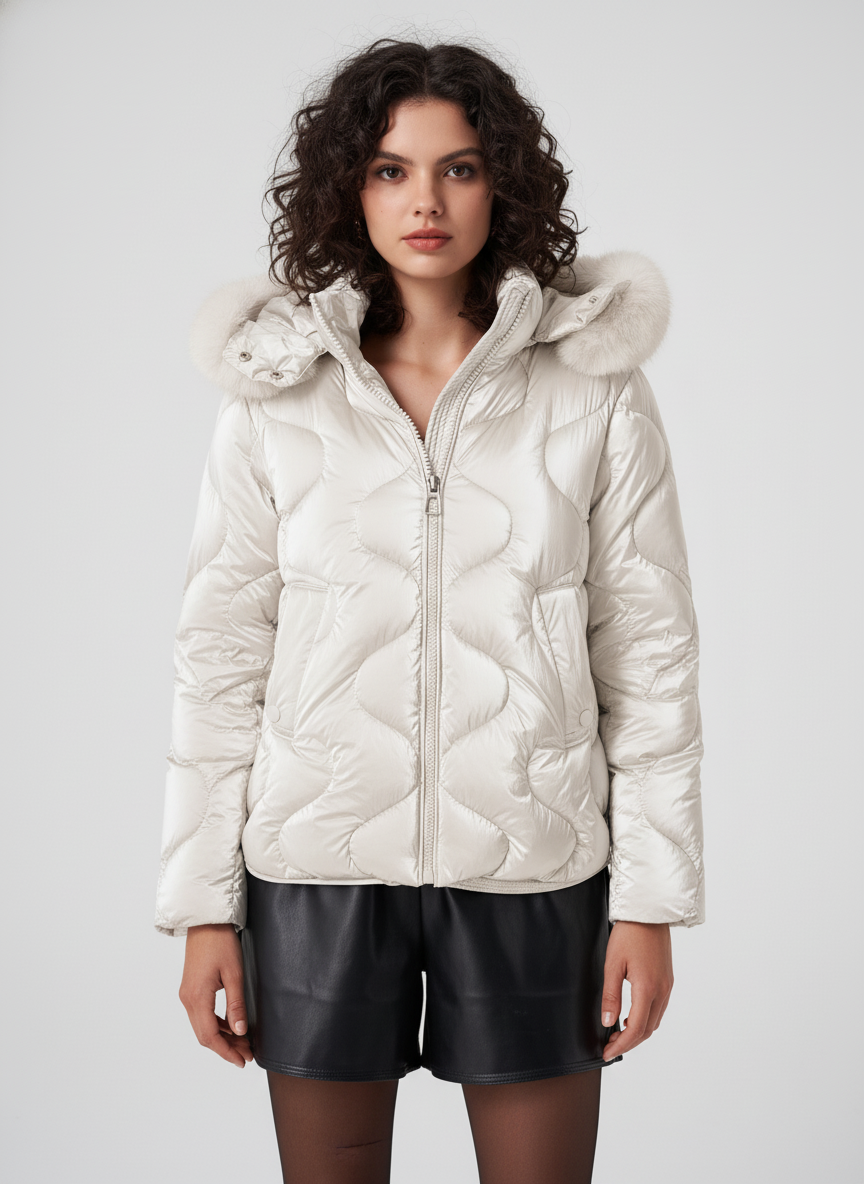 Visconte | Dames Winterjas | Softshell wintercoat, afneembare capuchon, regular fit, effenkleurig design