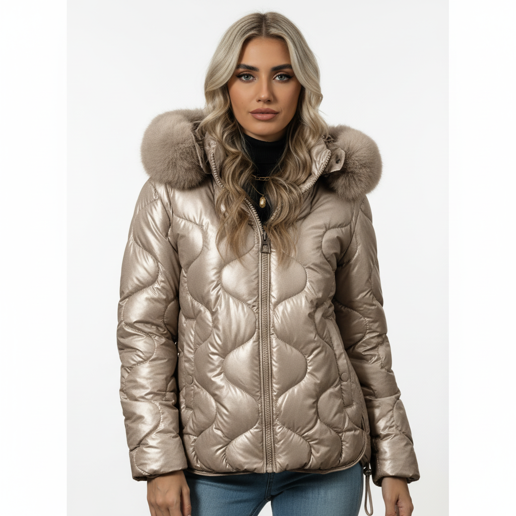 Visconte | Dames Winterjas | Softshell wintercoat, afneembare capuchon, regular fit, effenkleurig design