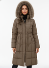 Visconte | Dames Knie-Lange Winterjas | Softshell met trekkoord taille, full-zip, warme casual hooded coat