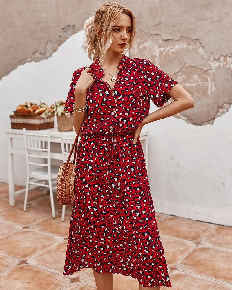 Elyssa | Luchtige Midi Zomerjurk - Elegant en Comfortabel