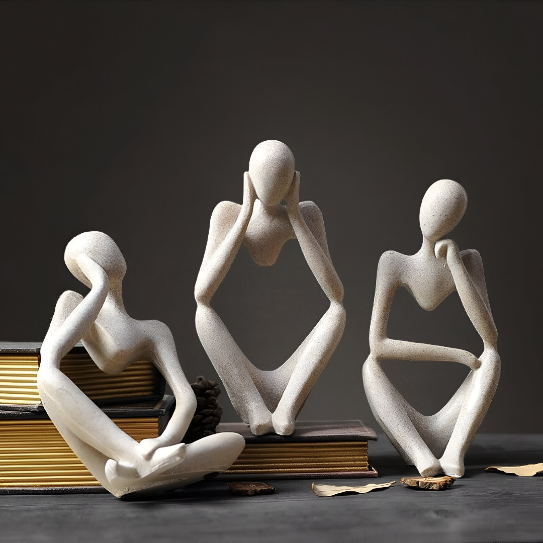 Abstrakte Sculptuur "De Denker" – Tijdloze Elegantie voor jouw Interieur