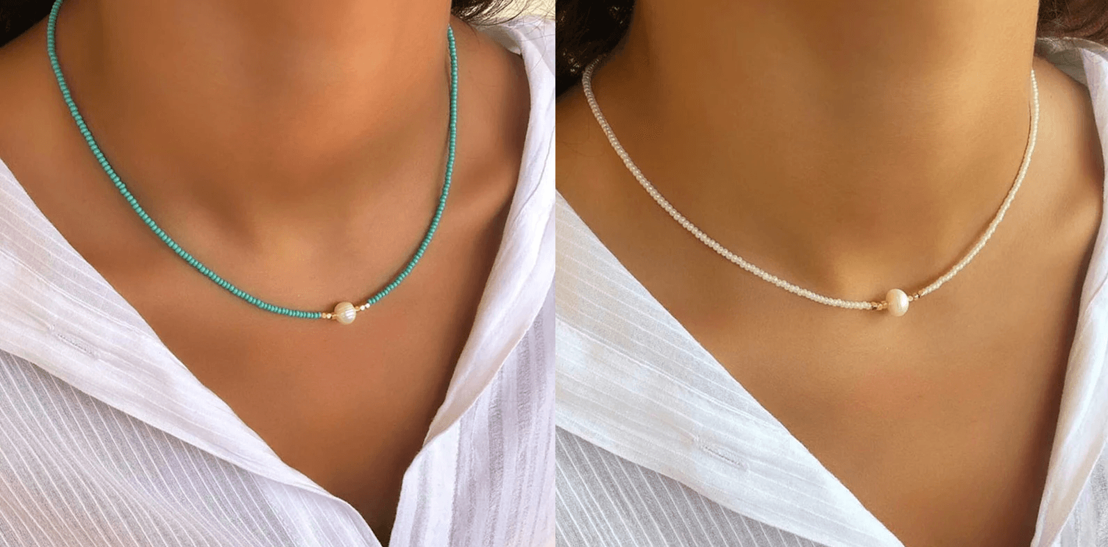 Pocket Pearl™ - Ketting met natuurlijke parels 1+1 GRATIS