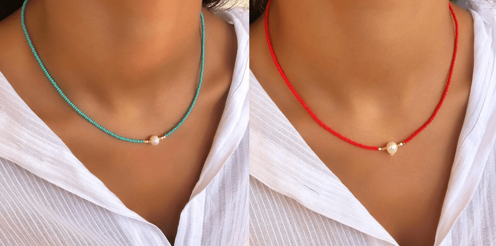 Pocket Pearl™ - Ketting met natuurlijke parels 1+1 GRATIS