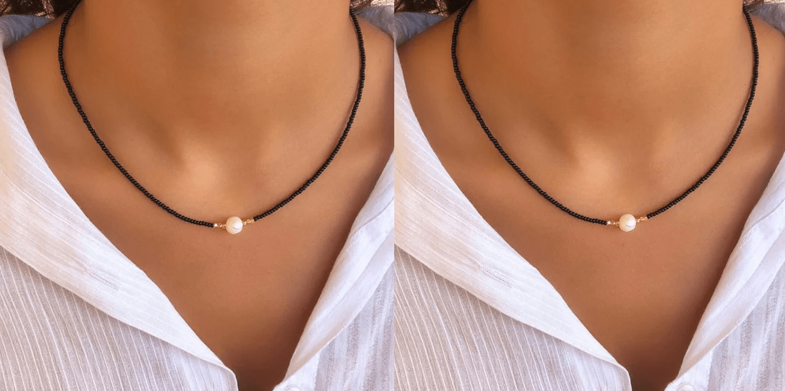 Pocket Pearl™ - Ketting met natuurlijke parels 1+1 GRATIS