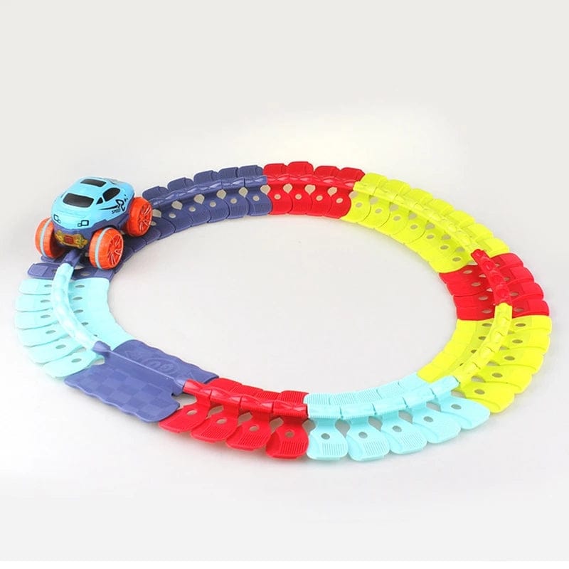 KidsPlay | Magnetische Autospeelbaan | Montessori Speelgoed | Verbeter Hand-Oog Coördinatie | Ontwikkel Verbeeldingsvermogen | Gloeit in het Donker | Veilig & Duurzaam Materiaal | Cadeau voor Kinderen