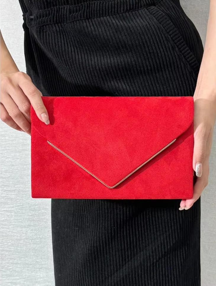 Segreto Suède-stijl Fluwelen Envelop Handtas