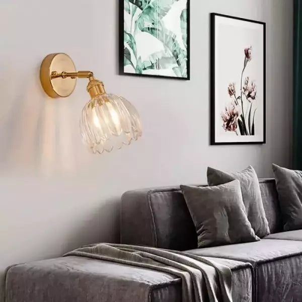 Vintage wandverlichting | Tulpvormig glas | Bloemknop ontwerp | Retro stijl | Tijdloze elegantie | Zacht warm licht | Metaal en glas | E26/E27 fitting | Nicht dimbaar | Geschikt voor elke kamer