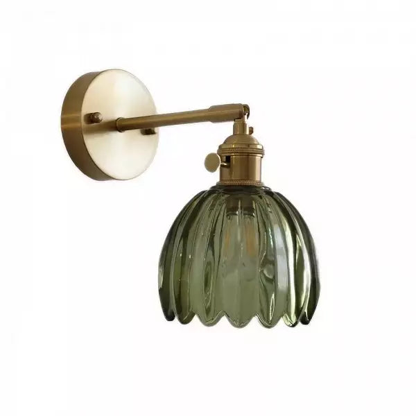 Vintage wandverlichting | Tulpvormig glas | Bloemknop ontwerp | Retro stijl | Tijdloze elegantie | Zacht warm licht | Metaal en glas | E26/E27 fitting | Nicht dimbaar | Geschikt voor elke kamer