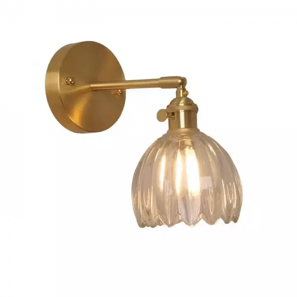 Vintage wandverlichting | Tulpvormig glas | Bloemknop ontwerp | Retro stijl | Tijdloze elegantie | Zacht warm licht | Metaal en glas | E26/E27 fitting | Nicht dimbaar | Geschikt voor elke kamer
