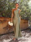 Seraphina | Satijnen One-Shoulder Maxi Jurk met Elegante Split
