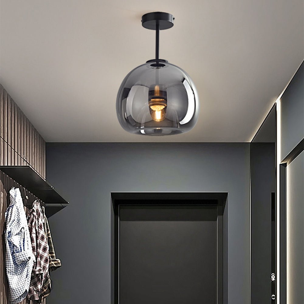 Rookglas Plafondlamp Met Retro Look – Moderne Sfeerlamp