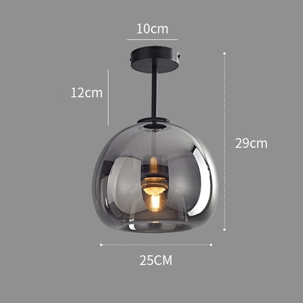 Rookglas Plafondlamp Met Retro Look – Moderne Sfeerlamp