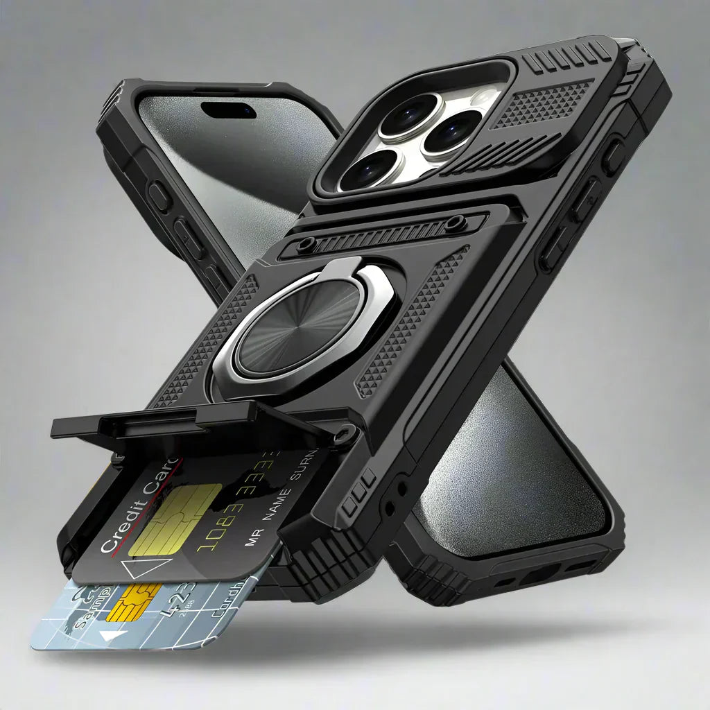 Ultrashok | Schokbestendige iPhone Magneetring Kaarthouder Hoes