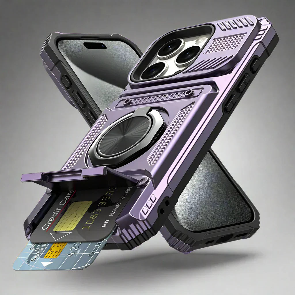 Ultrashok | Schokbestendige iPhone Magneetring Kaarthouder Hoes