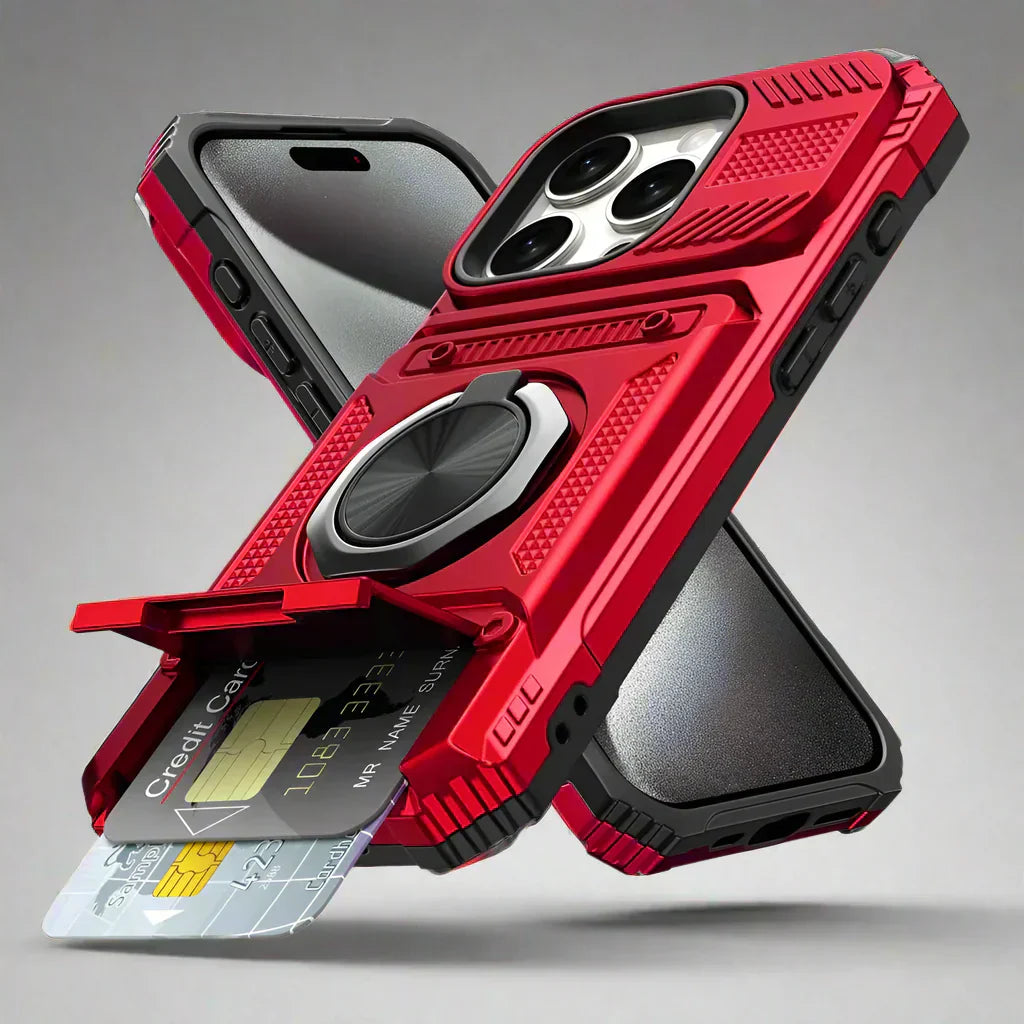 Ultrashok | Schokbestendige iPhone Magneetring Kaarthouder Hoes