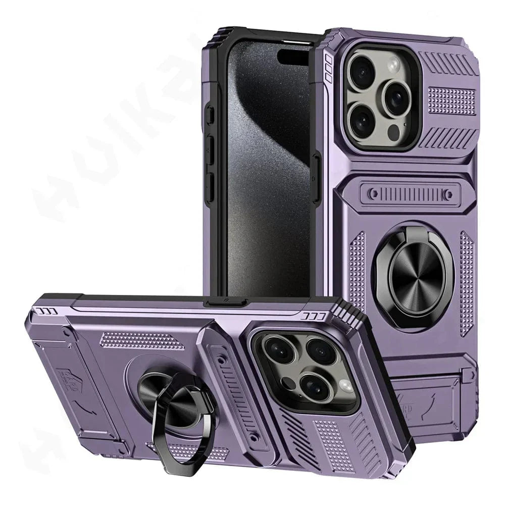 Ultrashok | Schokbestendige iPhone Magneetring Kaarthouder Hoes