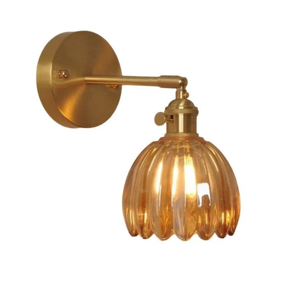 Vintage wandverlichting | Tulpvormig glas | Bloemknop ontwerp | Retro stijl | Tijdloze elegantie | Zacht warm licht | Metaal en glas | E26/E27 fitting | Nicht dimbaar | Geschikt voor elke kamer
