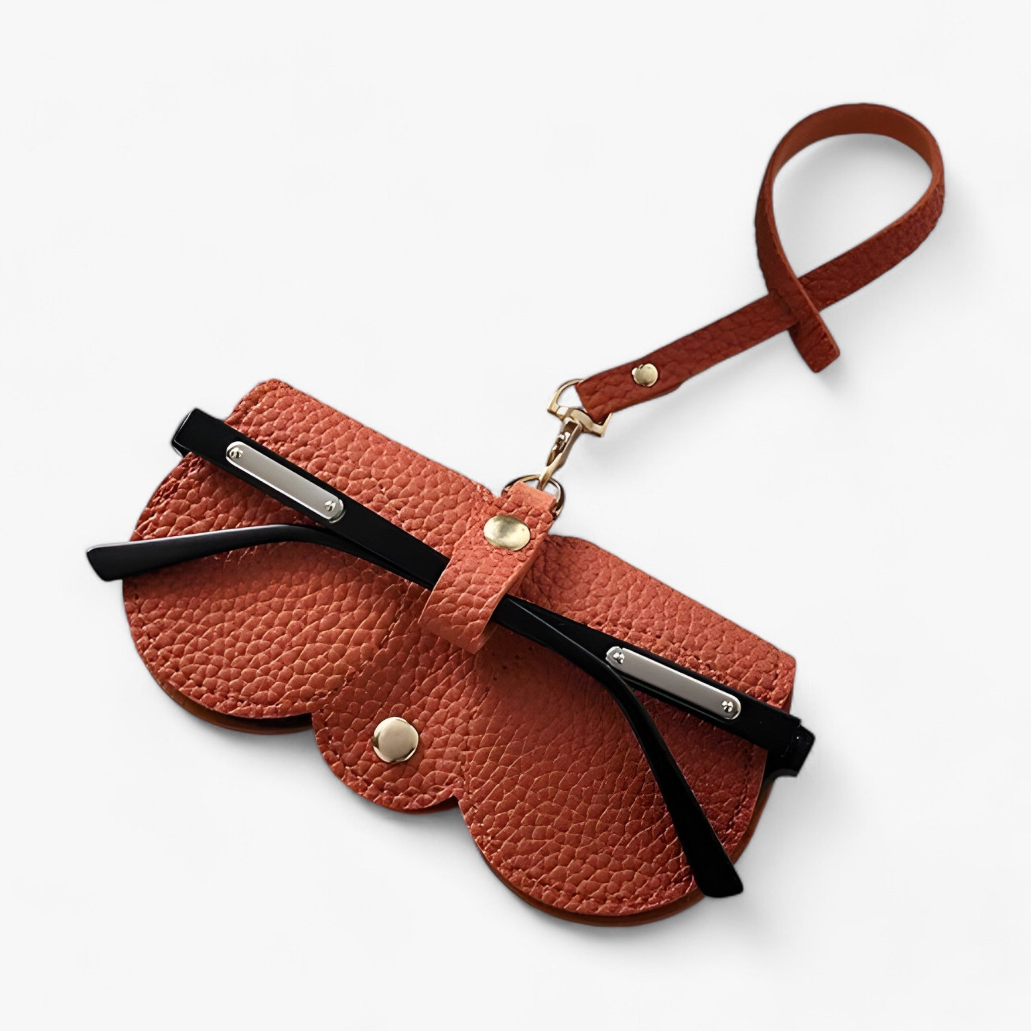 Sun Cover™ - Leren etui met kliksluiting voor bril
