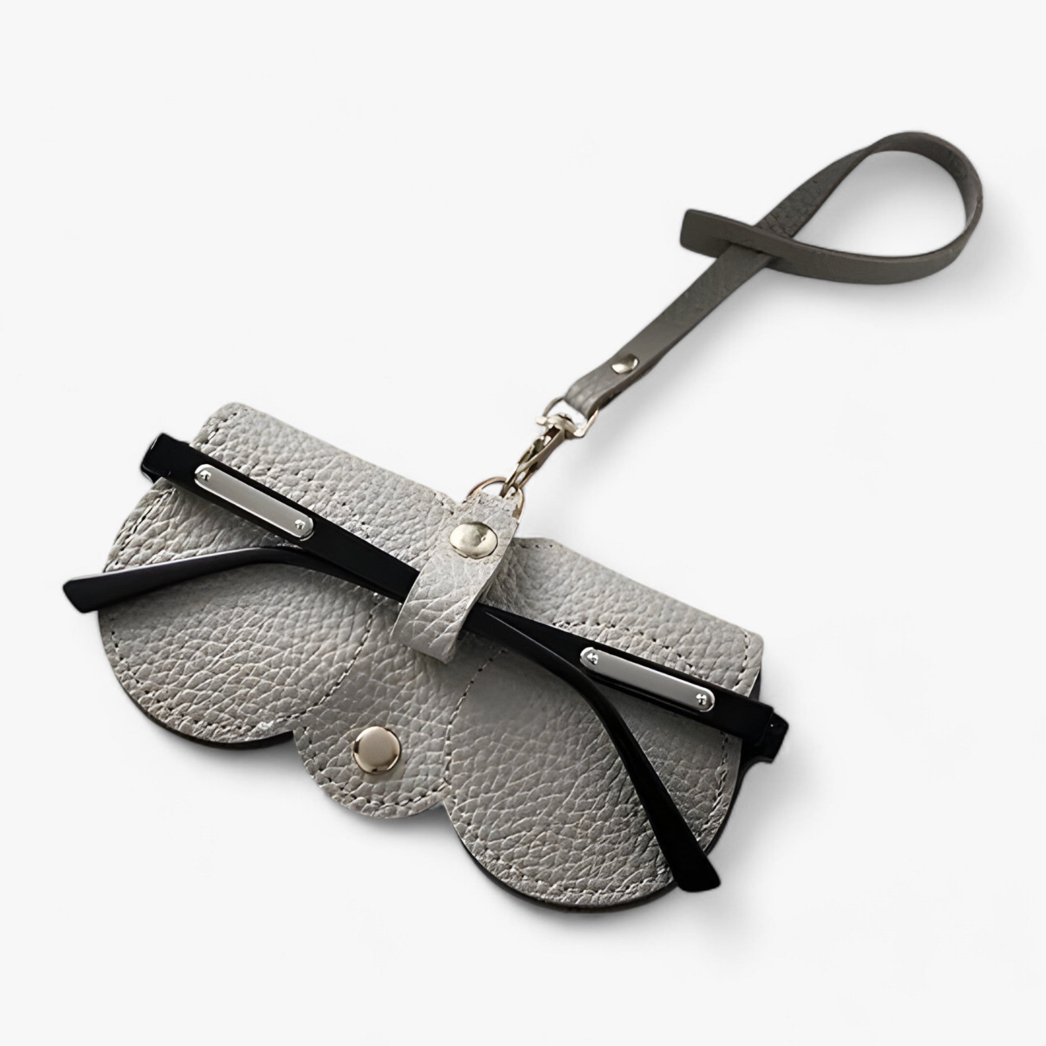 Sun Cover™ - Leren etui met kliksluiting voor bril