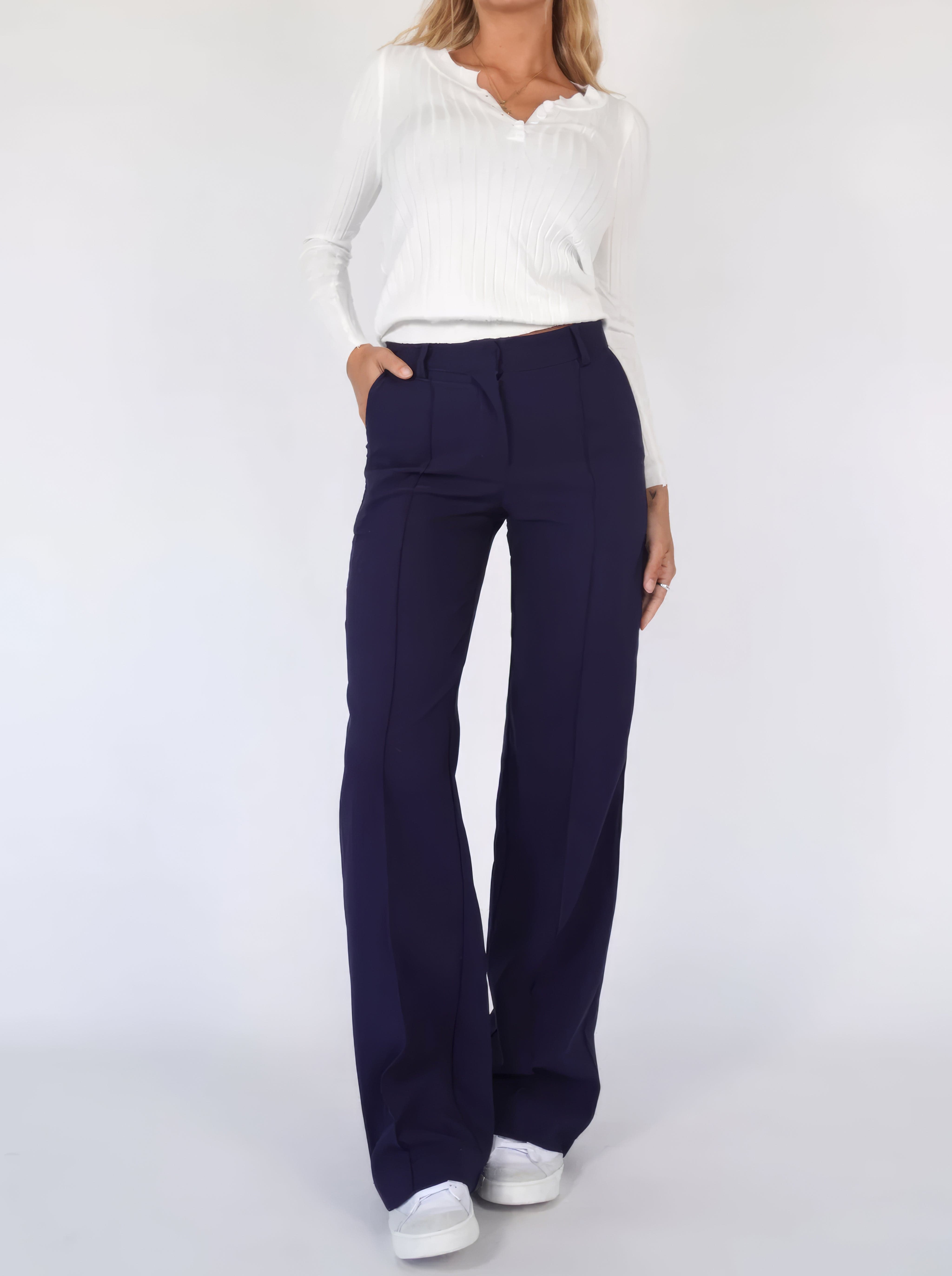 Elegante Comfortabele Wijde Broek Dames - Regular Fit - Luxe Comfort - Essential Elegance