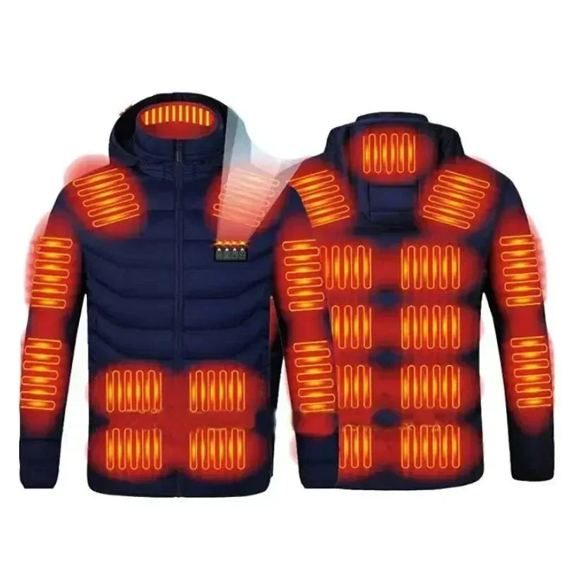 Frostiq Verwarmde Winterjas Unisex - Oplaadbare Puffer Jas met Verwarmingszones en Temperatuurregeling - Voor Dames en Heren, Accu Inbegrepen