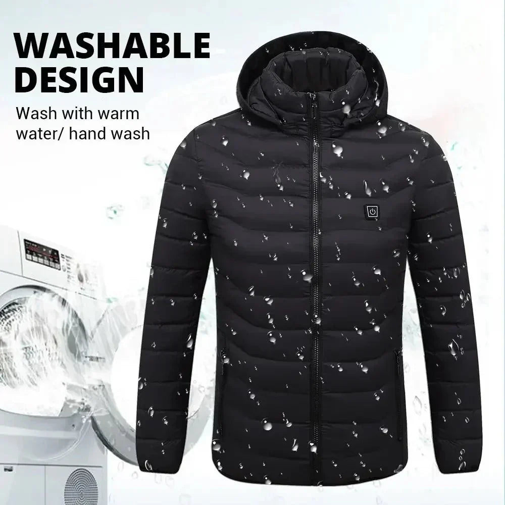 Frostiq Verwarmde Winterjas Unisex - Oplaadbare Puffer Jas met Verwarmingszones en Temperatuurregeling - Voor Dames en Heren, Accu Inbegrepen