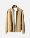 Merinowollen Luxe Overshirt met Knopen - Honing