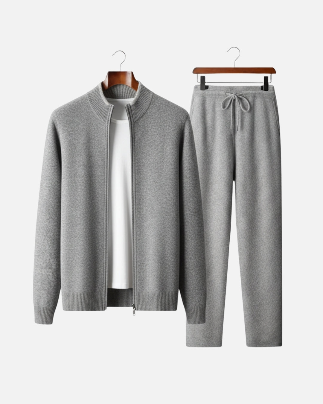 Merinowollen Comfort Set Two Tone - Grijs