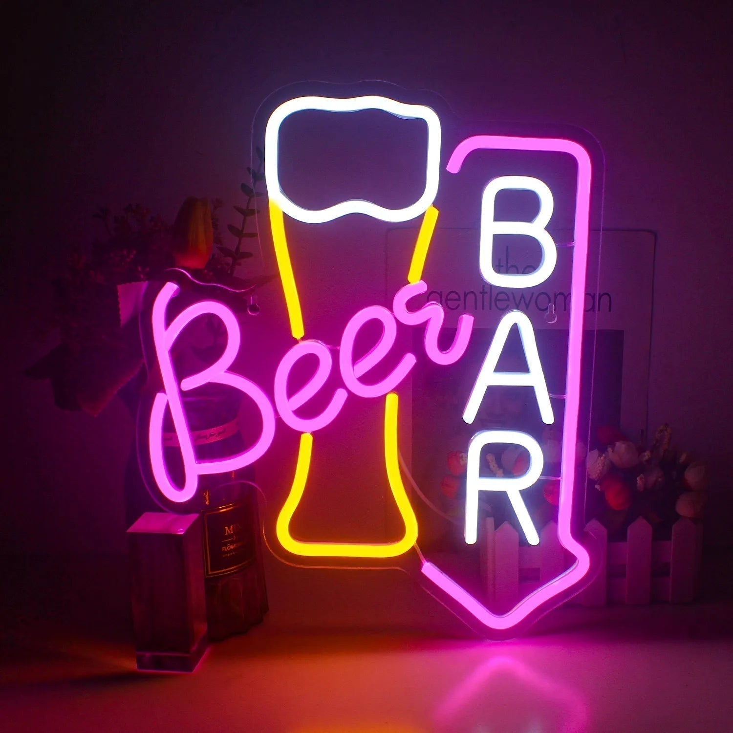 LED Neon Muurbord CocktailGlow - Perfecte Decoratie voor Feesten