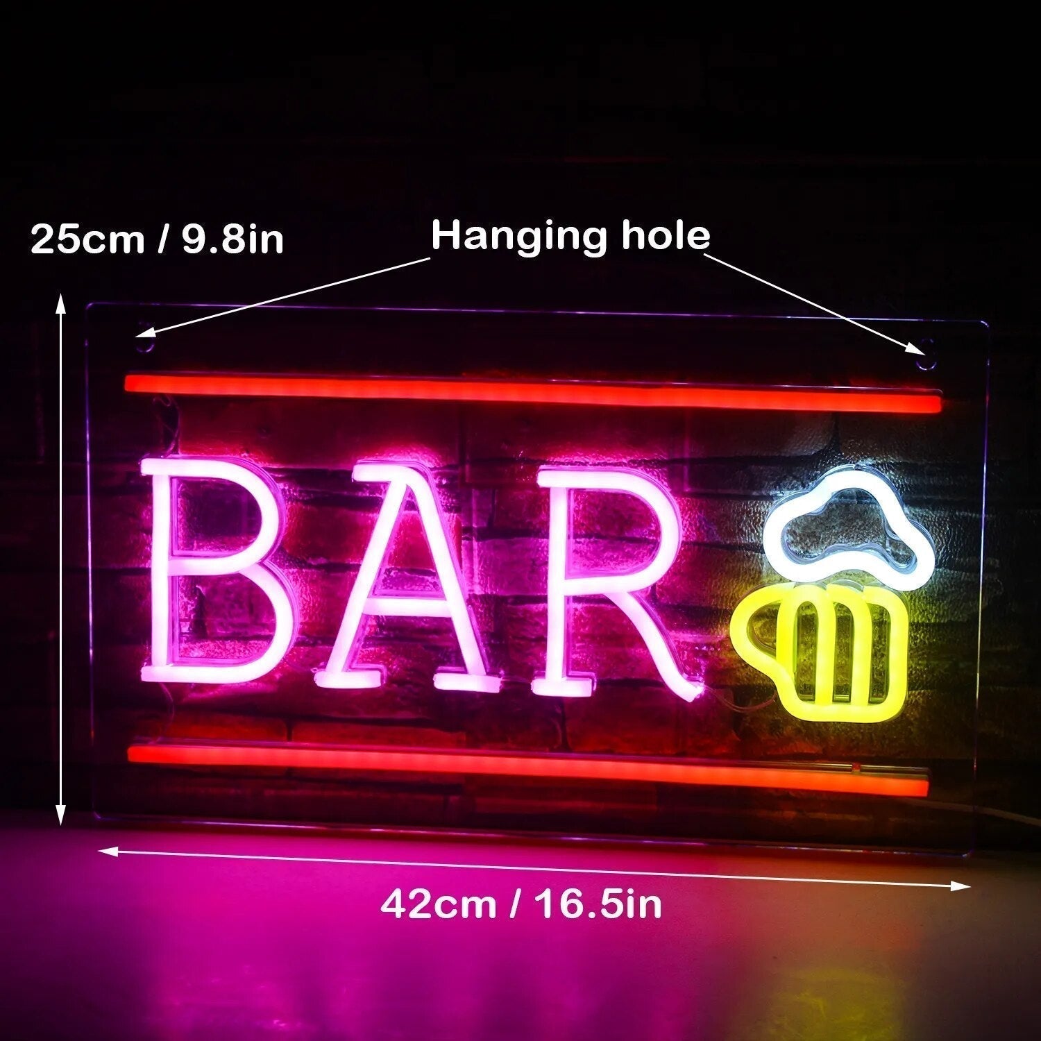 LED Neon Muurbord CocktailGlow - Perfecte Decoratie voor Feesten