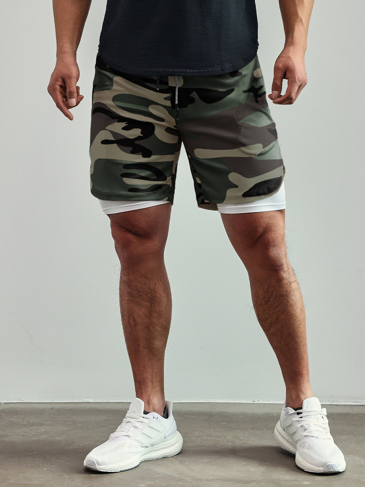 SportFit - 2 in 1 Mesh Korte Broek met Voering