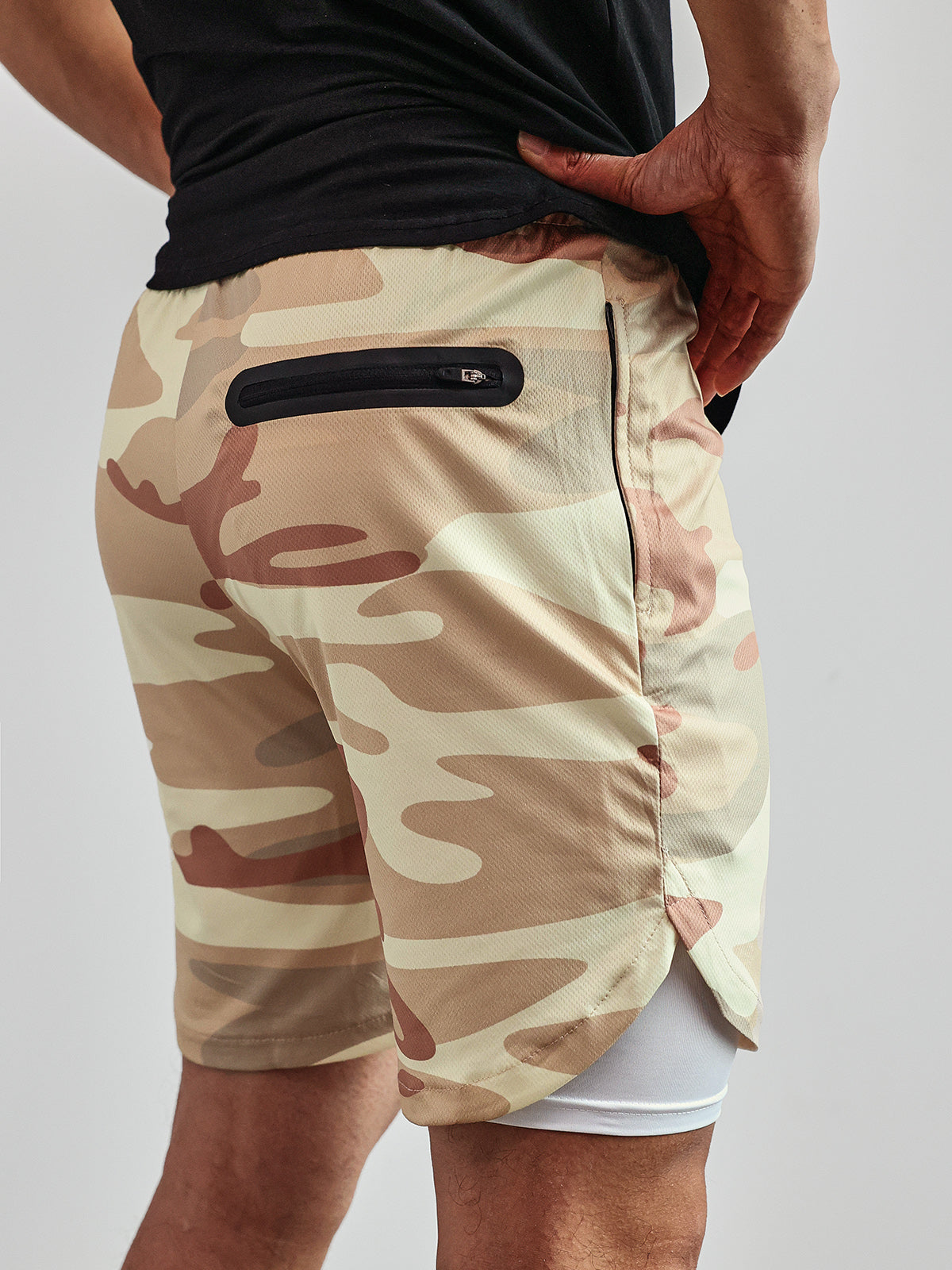 SportFit - 2 in 1 Mesh Korte Broek met Voering
