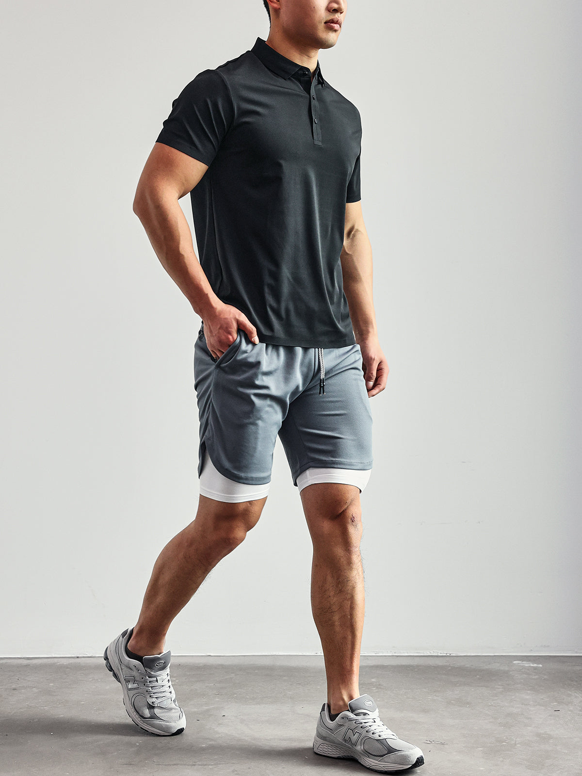 SportFit - 2 in 1 Mesh Korte Broek met Voering