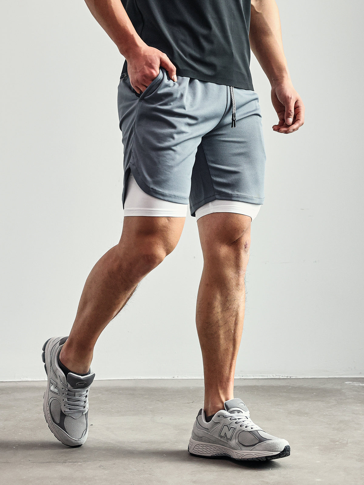 SportFit - 2 in 1 Mesh Korte Broek met Voering